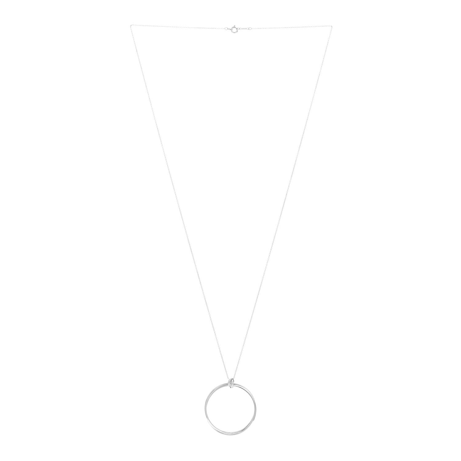 Tiffany Sterling Silver Large Paloma's Melody Circle Pendant Necklace 2 of 5