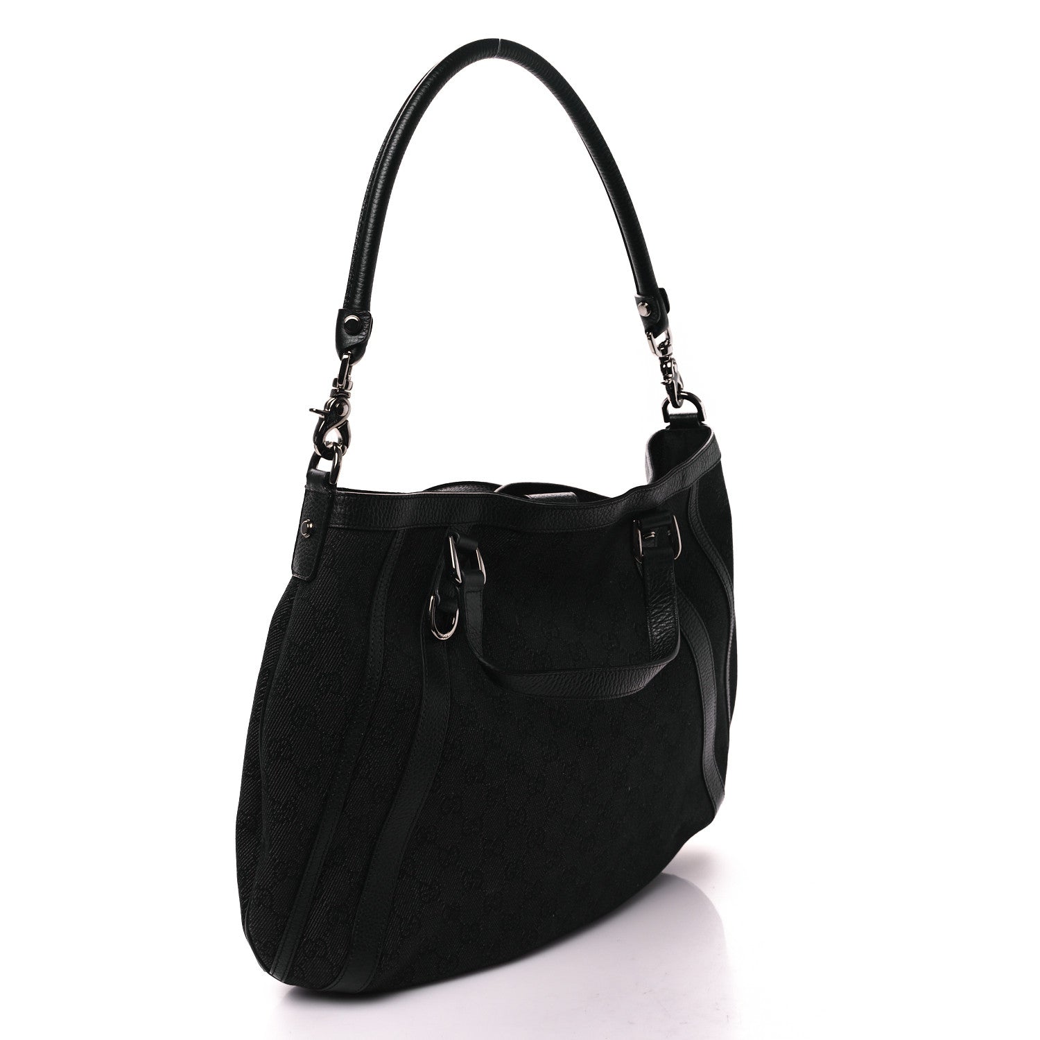 Gucci Monogram Medium Abbey Convertible Tote Black 3 of 10