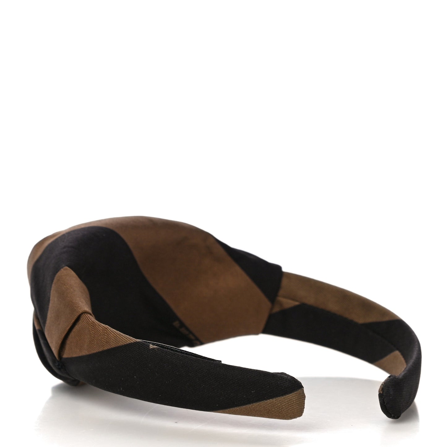 Silk Pequin Foulard Headband Tobacco