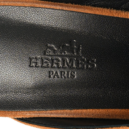 Hermes Suede Goatskin Flore 60 Mules 40 Brun Amourette 8 of 9