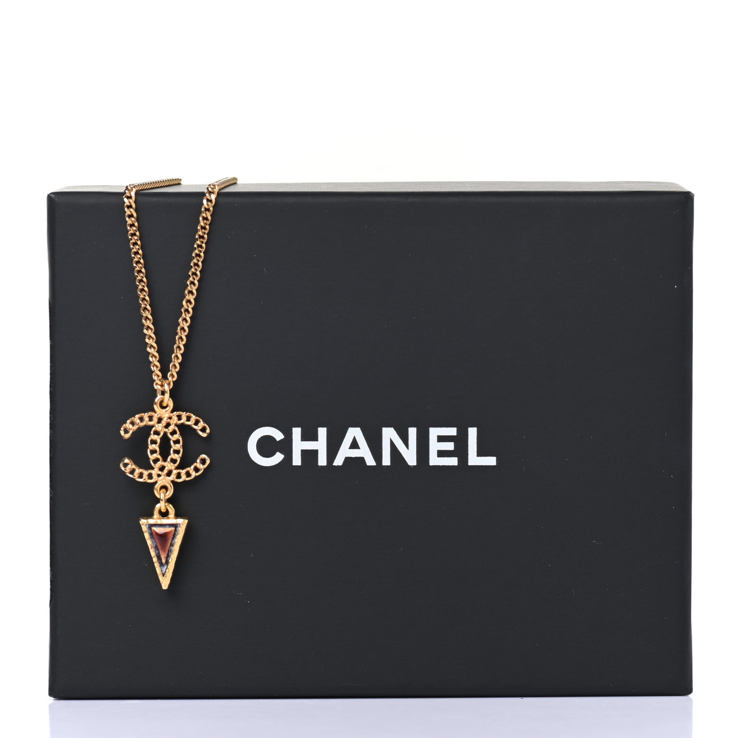 Enamel Chain CC Necklace Gold Multicolor