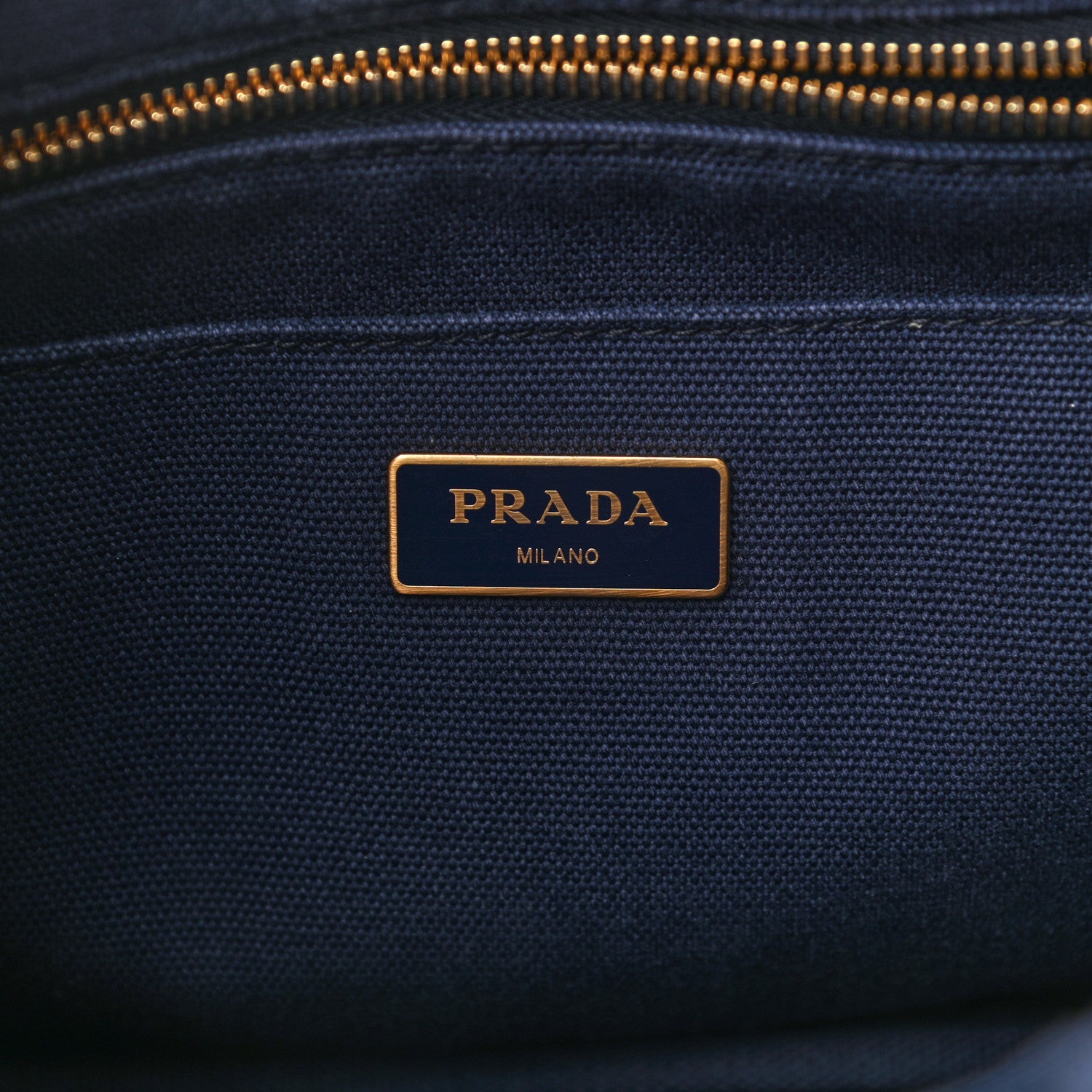 Prada Canvas Canapa Hawaii Small Tote Navy Multicolor 1070393