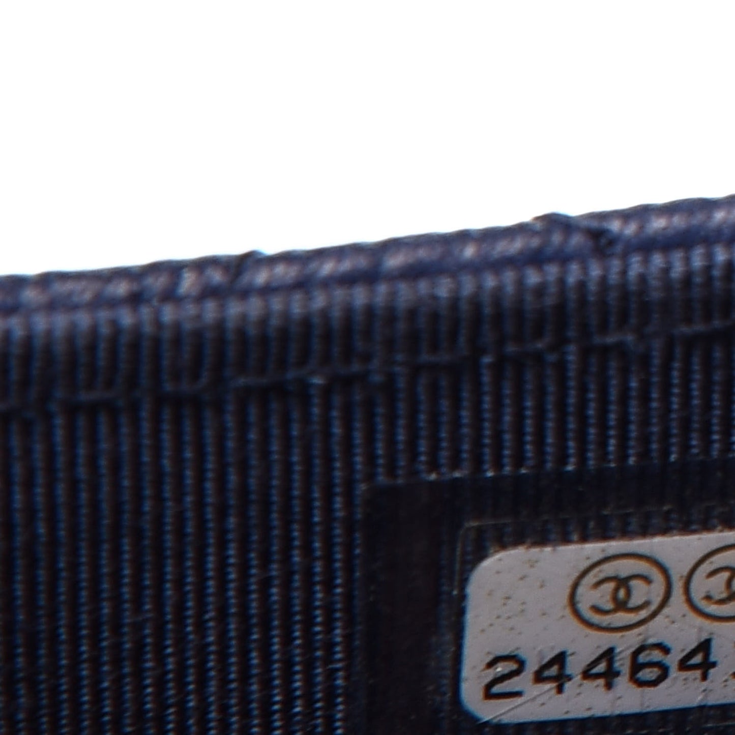 Letter Calfskin Embossed Quilted Card Holder Dark Blue
