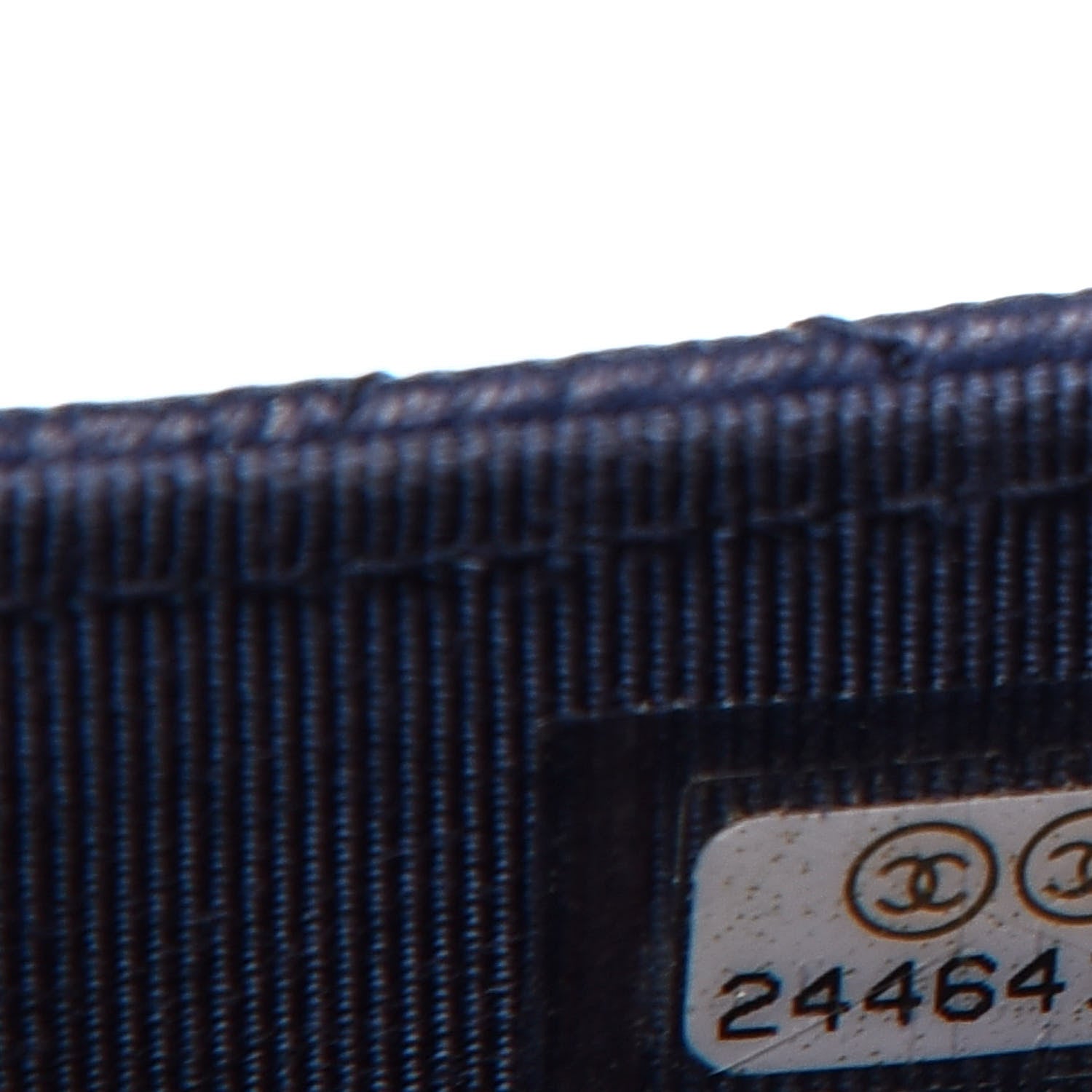 Chanel Letter Calfskin Embossed Quilted Card Holder Dark Blue 8 of 9