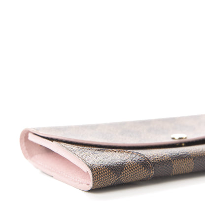 Louis Vuitton Damier Ebene Caissa Wallet Rose Ballerine 7 of 8