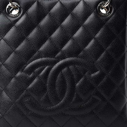 Chanel Caviar Quilted Petit Shopping Tote PST Black 10 of 11