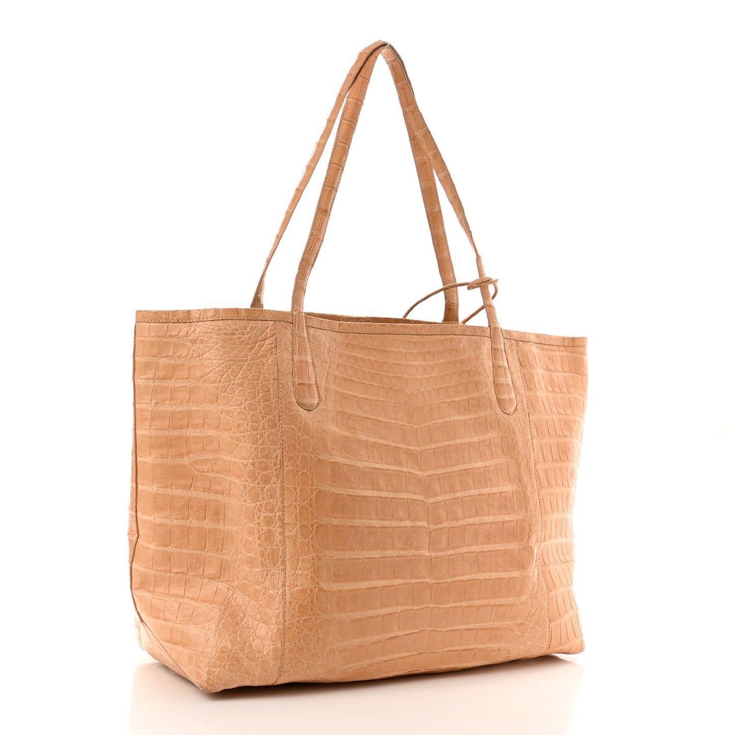 Crocodile Leaf Tote Beige