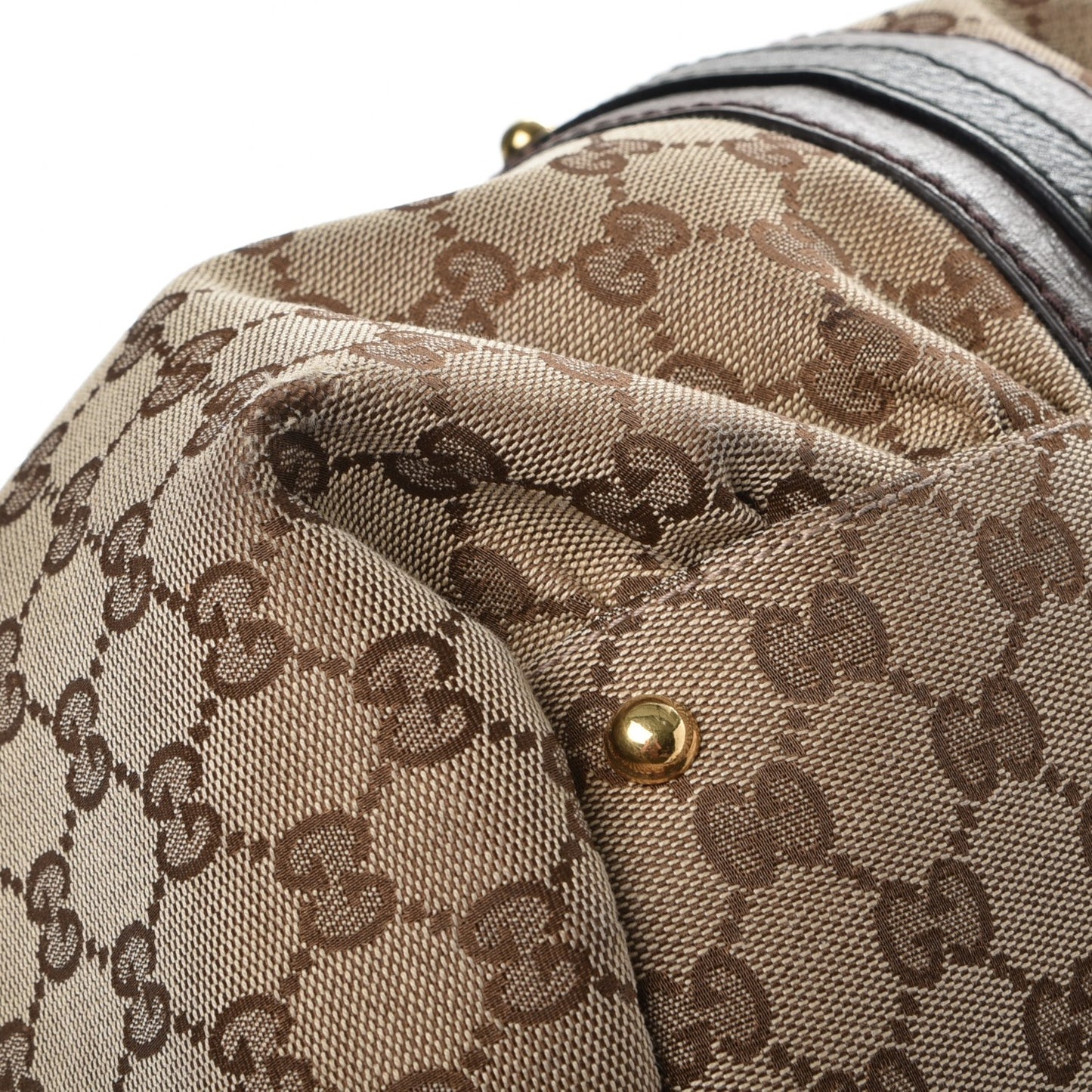 Monogram Medium Interlocking Icon Tote Dark Brown