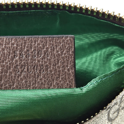 Gucci Soft GG Supreme Monogram Calfskin Small Ophidia Cosmetic Case Beige Ebony New Acero 7 of 7