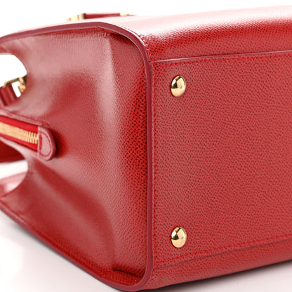 Salvatore Ferragamo Hammered Calfskin Today Satchel Lipstick 9 of 10