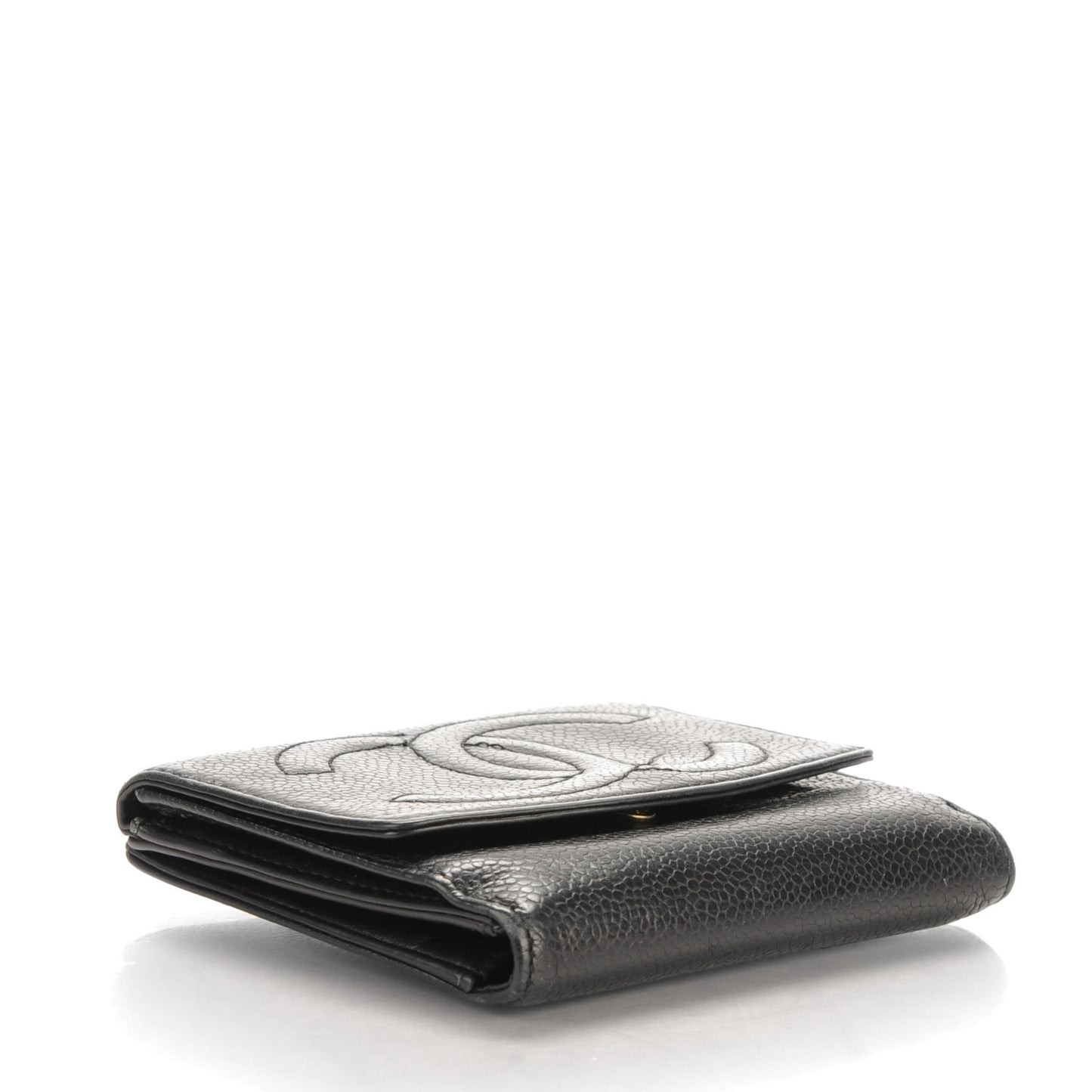 Caviar Timeless CC Compact French Wallet Black