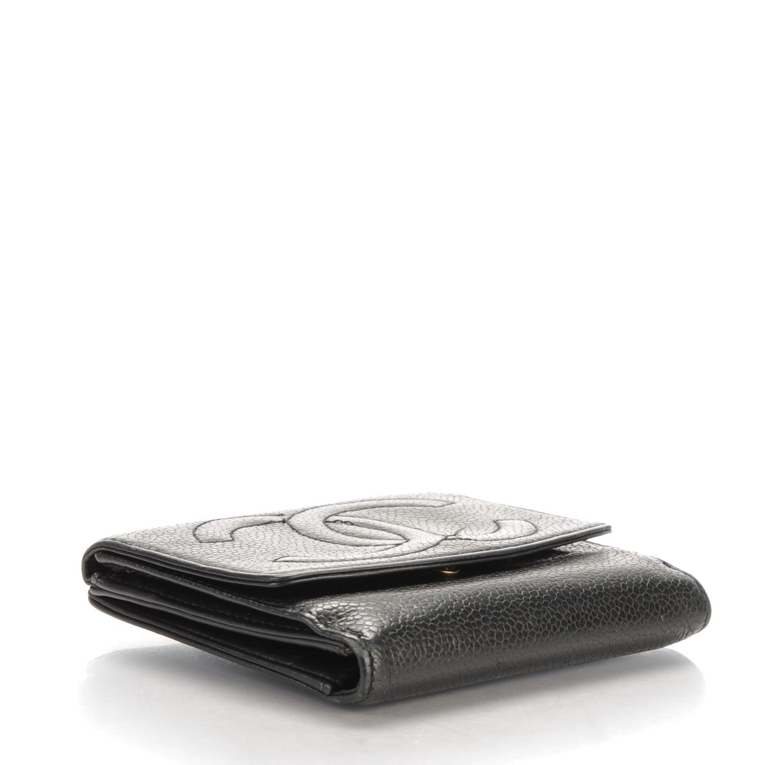 Chanel Caviar Timeless CC Compact French Wallet Black 4 of 9