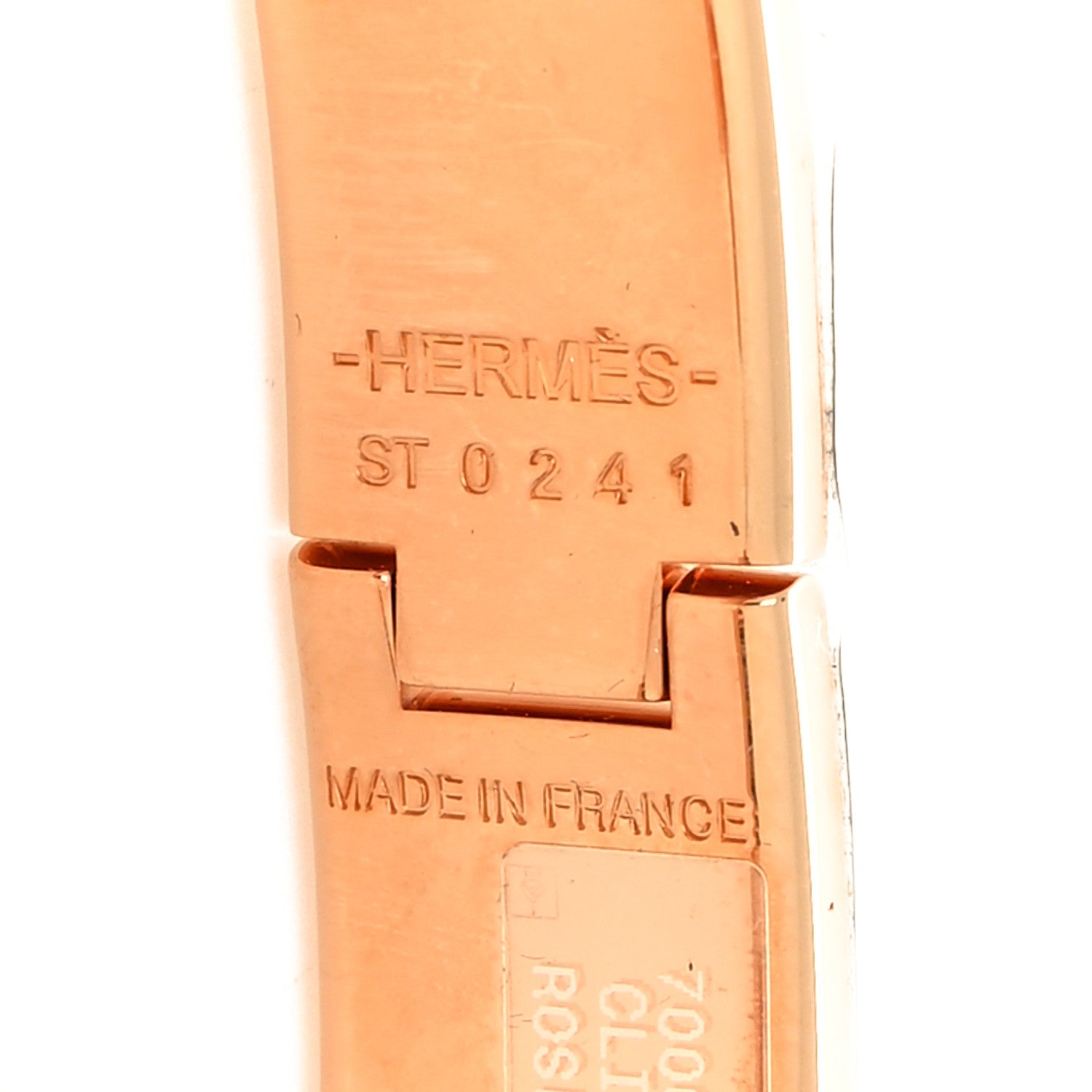 Hermes Enamel Narrow Clic Clac H Bracelet PM Rose Dragee 5 of 5