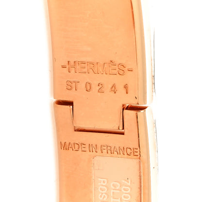 Hermes Enamel Narrow Clic Clac H Bracelet PM Rose Dragee 5 of 5