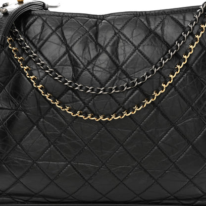 Chanel Aged Calfskin Quilted Maxi Gabrielle Hobo Black 8 of 12