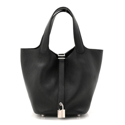Hermes Taurillon Clemence Picotin Lock 18 PM Black 1 of 10