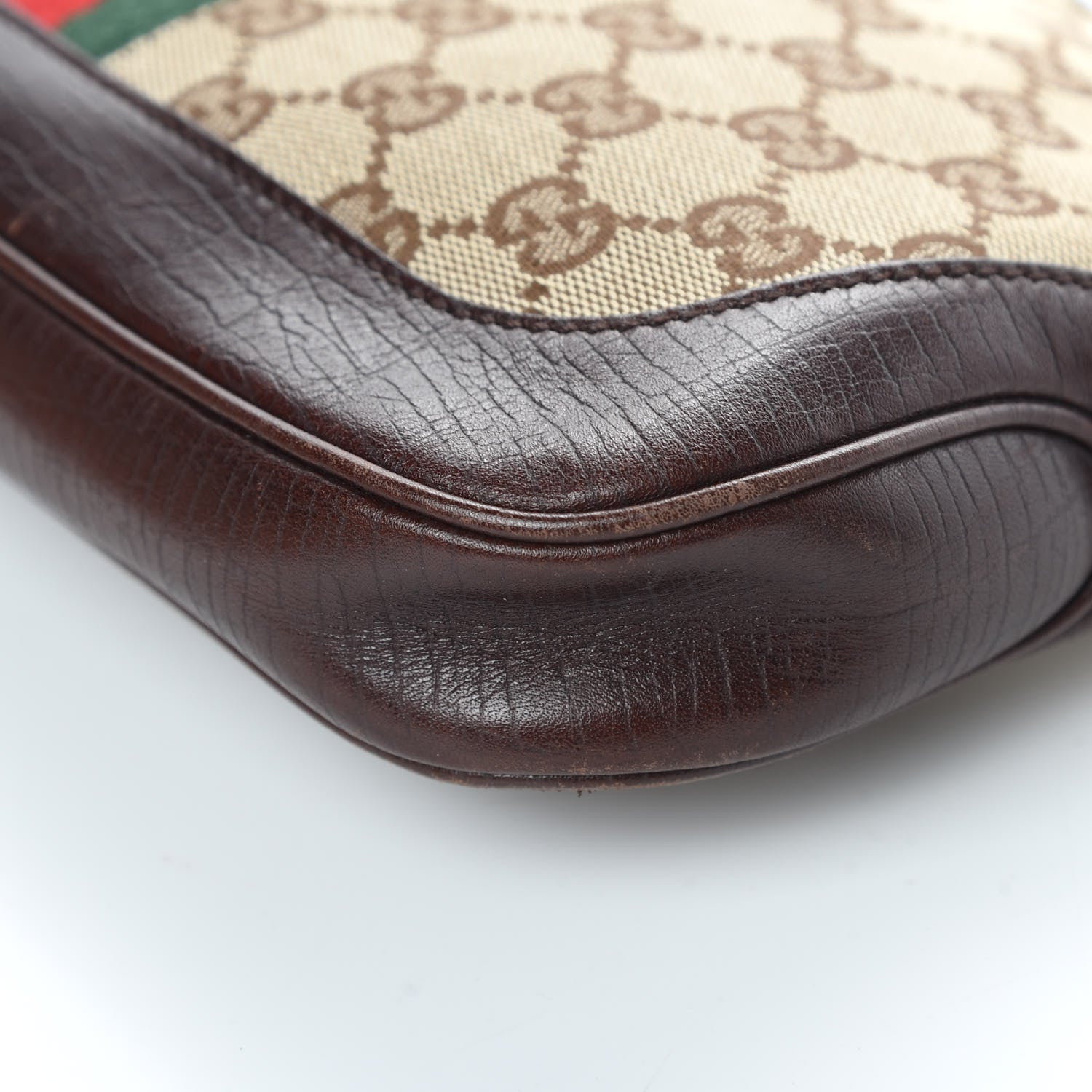 Gucci Monogram Web Small Jackie O Hobo Dark Brown 10 of 14