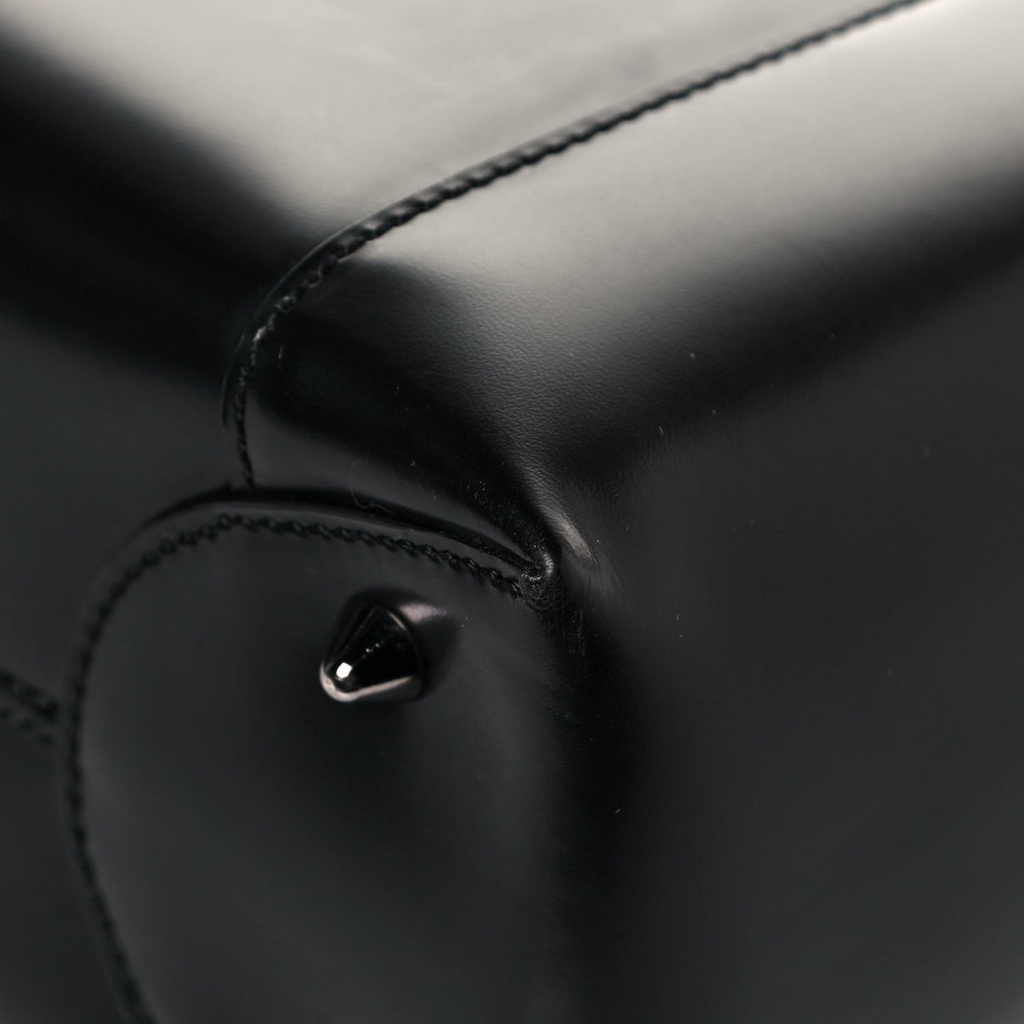 Calfskin Maris Pearl Beaded Top Handle Bag Black