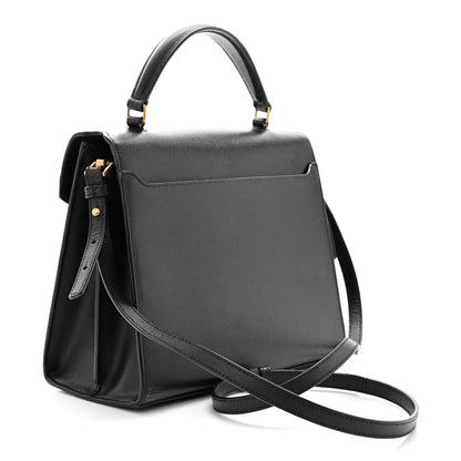 Saint Laurent Grain de Poudre Medium Classic Monogram Cassandra Top Handle Black 3 of 11