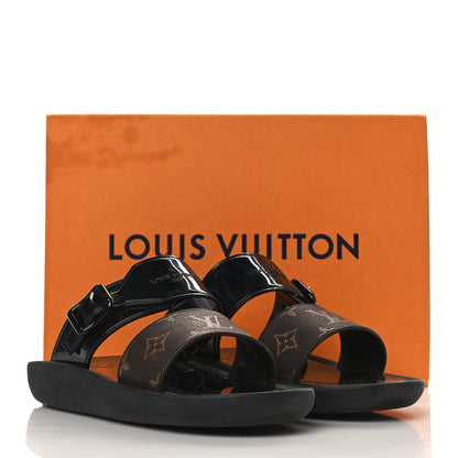 Louis Vuitton Monogram Sunbath Flat Mule Sandals 38 Black 8 of 8