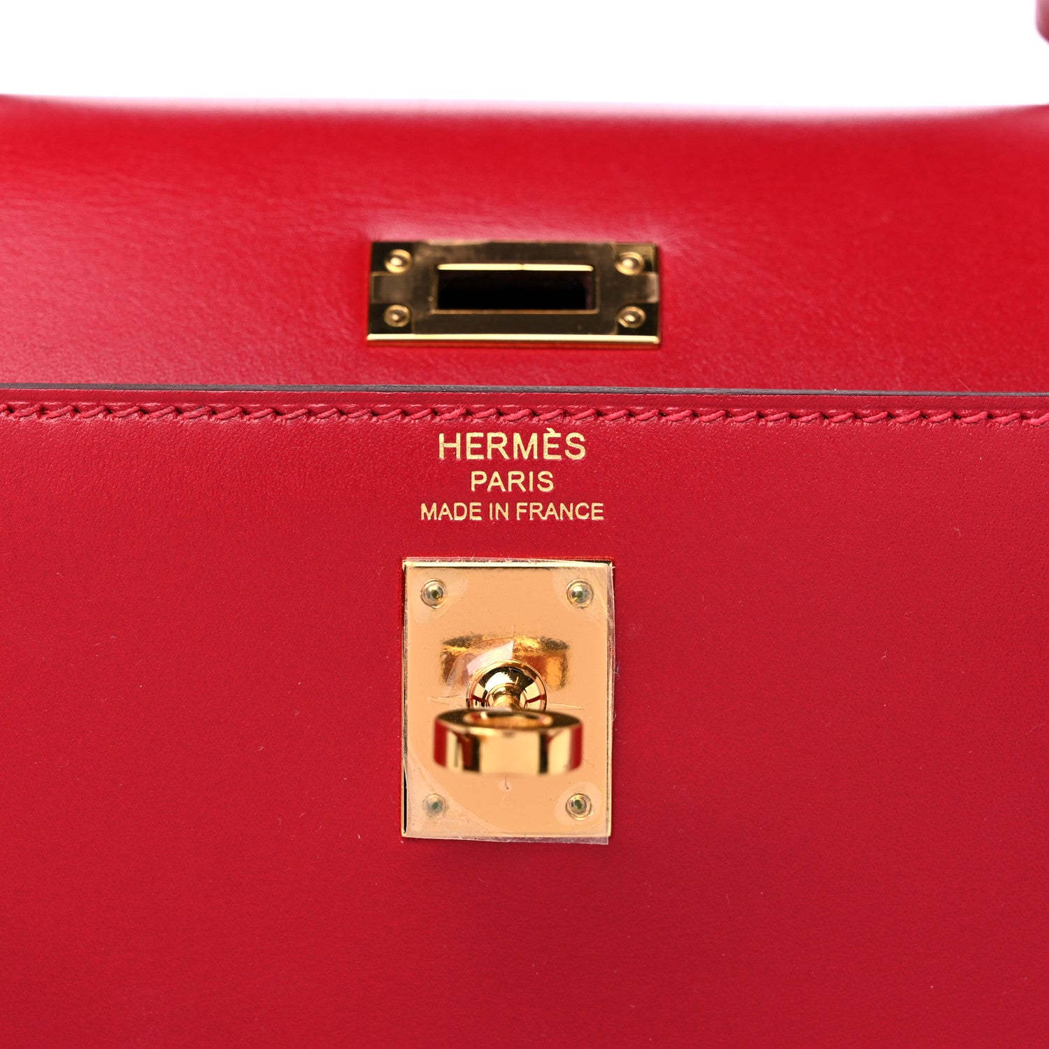 Hermes Tadelakt Kelly Sellier 25 Rouge Vif 6 of 11