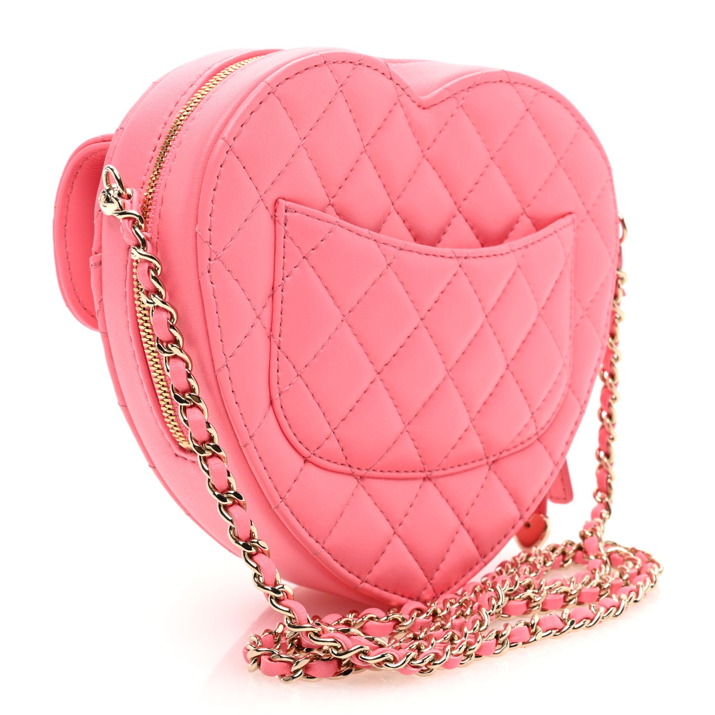 Lambskin Quilted CC In Love Heart Bag Pink