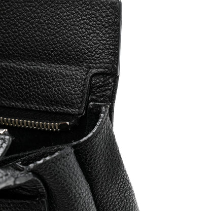 Saint Laurent Grained Calfskin Medium Cabas Rive Gauche Black 36 of 41