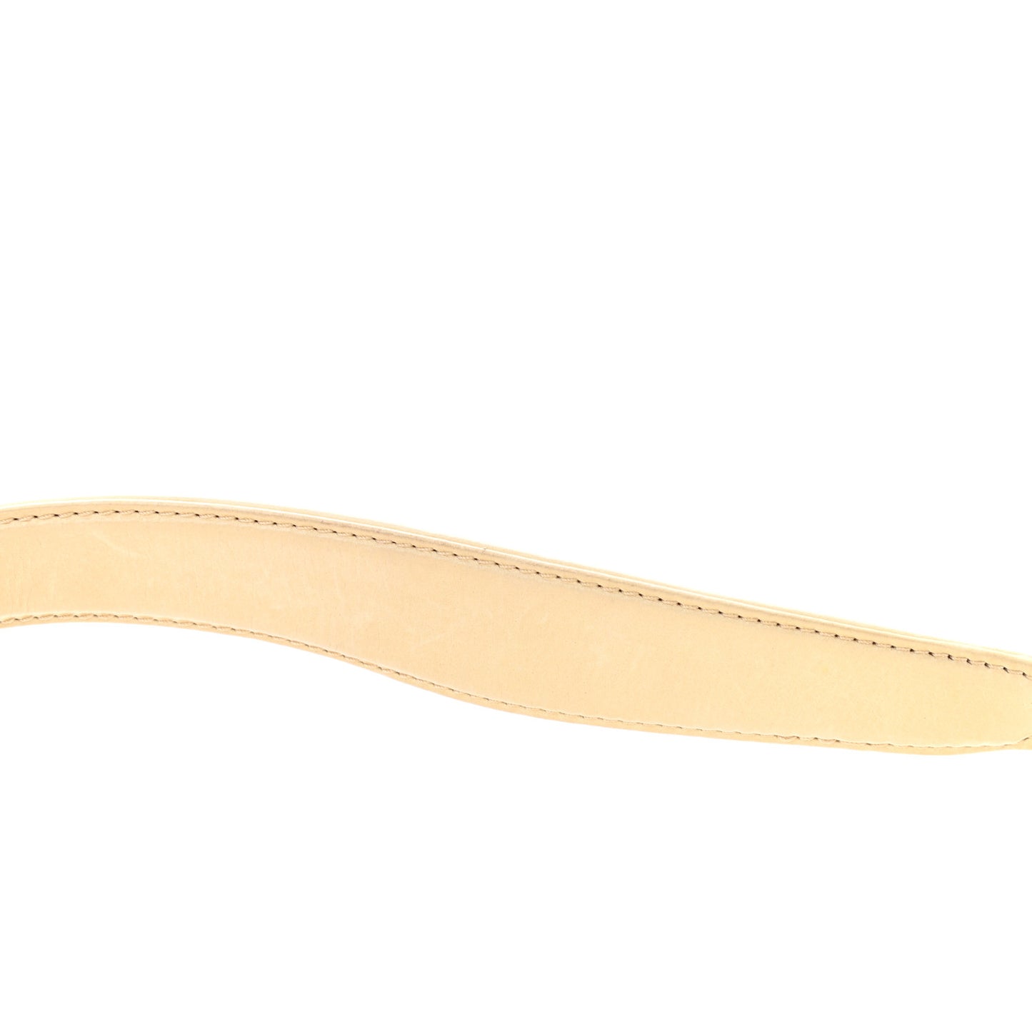 Glazed Calfskin Kisslock Frame Bag Beige