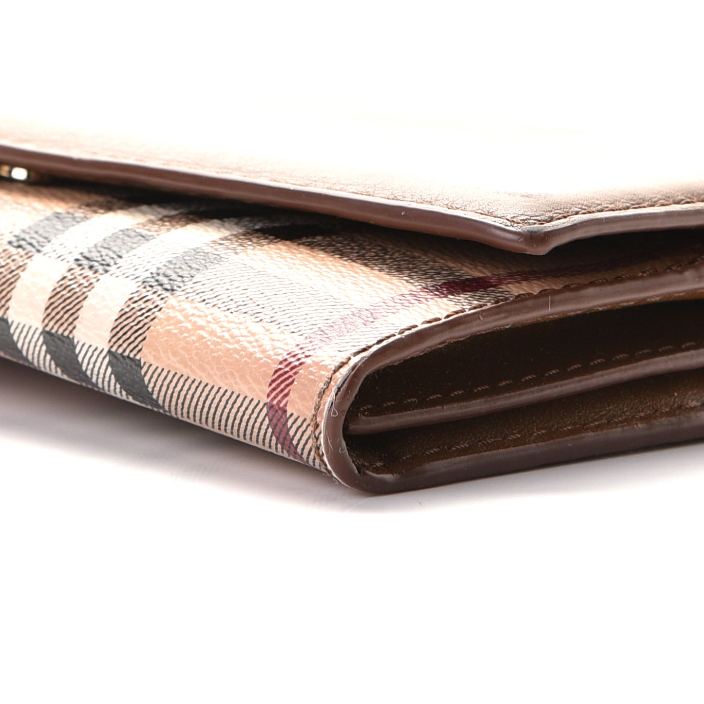 Calfskin Horseferry Check Porter Continental Wallet Tan