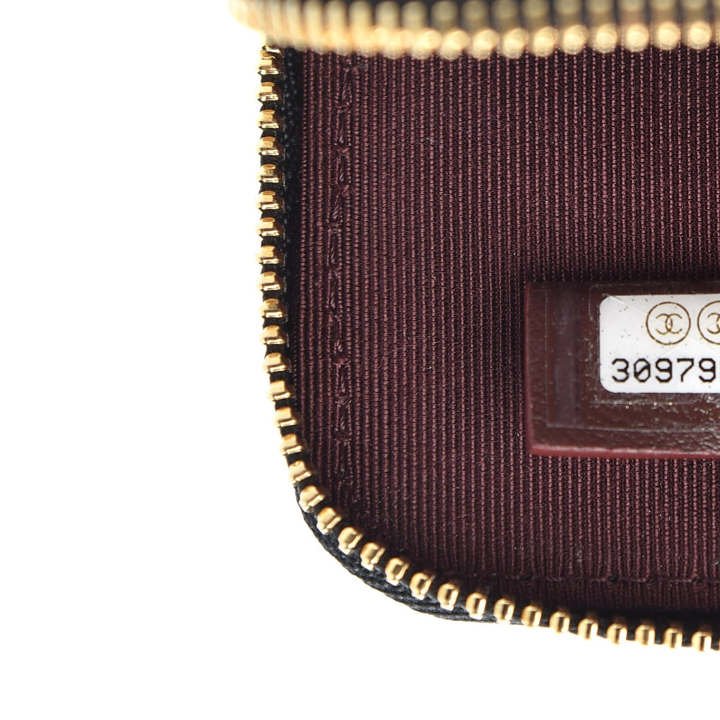 Caviar Quilted Zip Card Holder Wallet Black