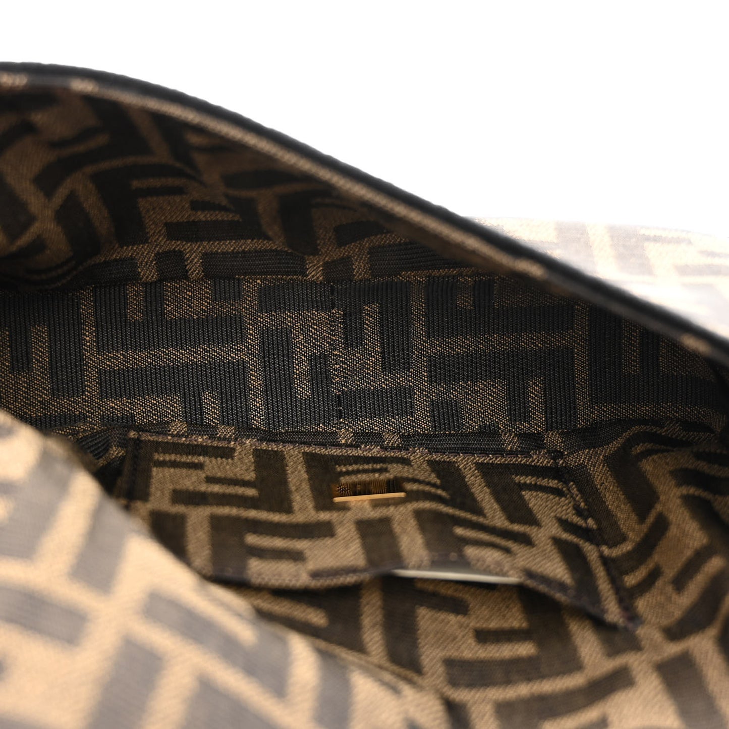 Fabric Jacquard FF 1974 Mini Baguette Tobacco Moro Black