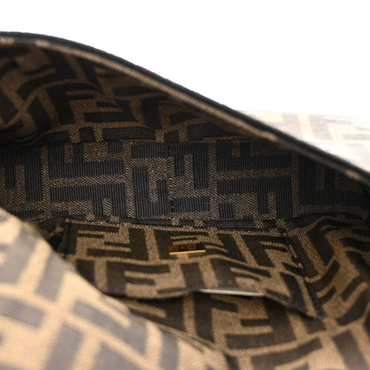 Fendi Fabric Jacquard FF 1974 Mini Baguette Tobacco Moro Black 5 of 9