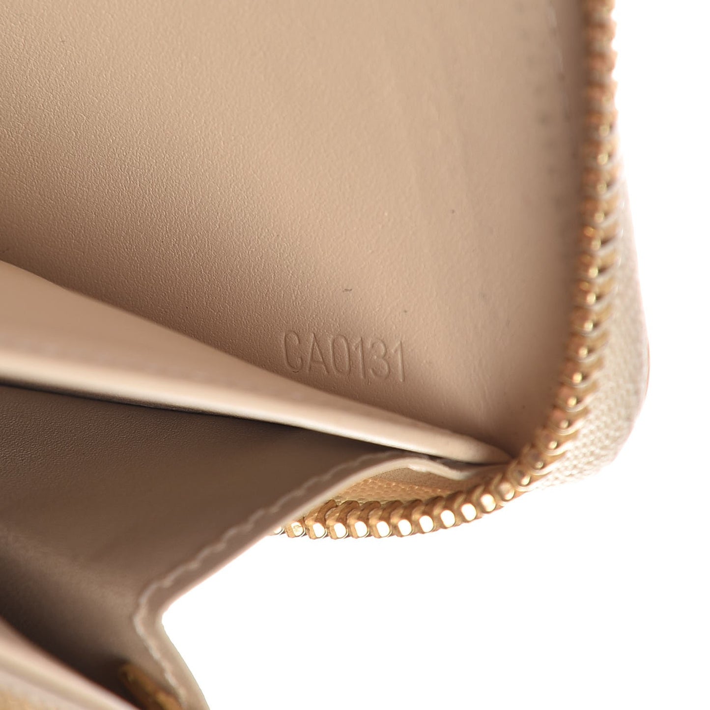 Vernis Leopard Zippy Wallet Blanc Corail