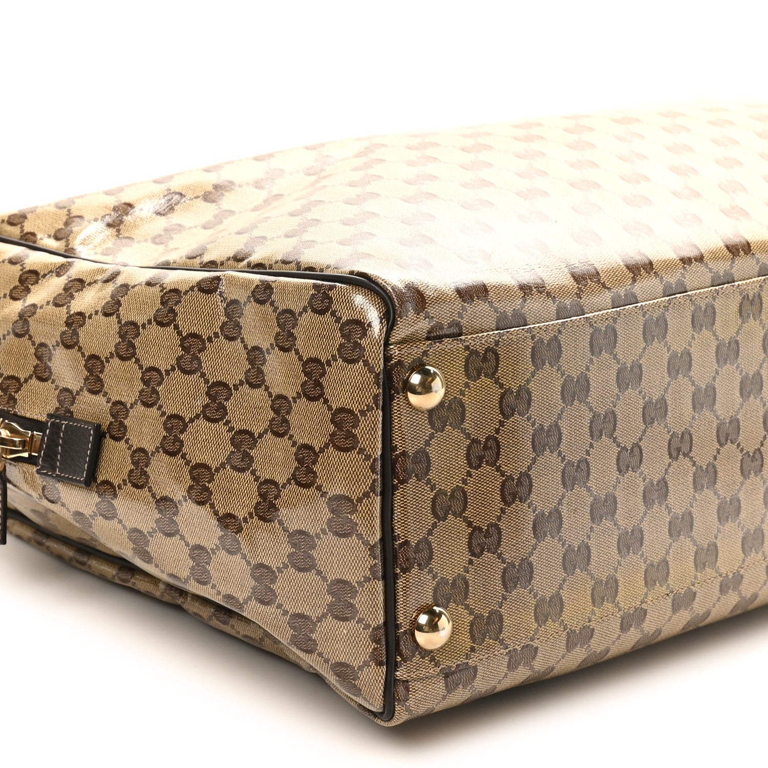 Gucci Crystal Monogram Large Carry On Duffle Bag Dark Brown 8 of 9