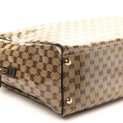 Gucci Crystal Monogram Large Carry On Duffle Bag Dark Brown 8 of 9