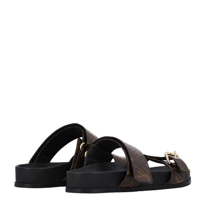 Louis Vuitton Monogram Bom Dia Mule Sandals 37 Black 5 of 10