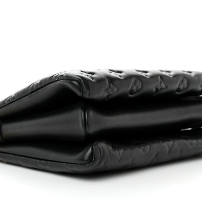 Louis Vuitton Lambskin Embossed Monogram Coussin PM Black 8 of 10