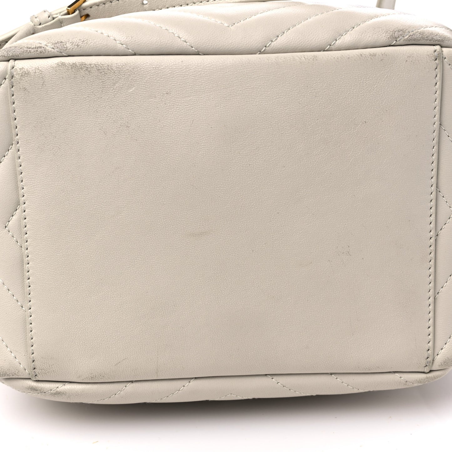 Lambskin Matelasse Monogram Joe Backpack Cream