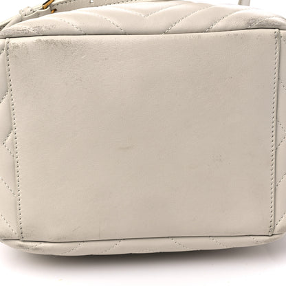 Saint Laurent Lambskin Matelasse Monogram Joe Backpack Cream 12 of 15