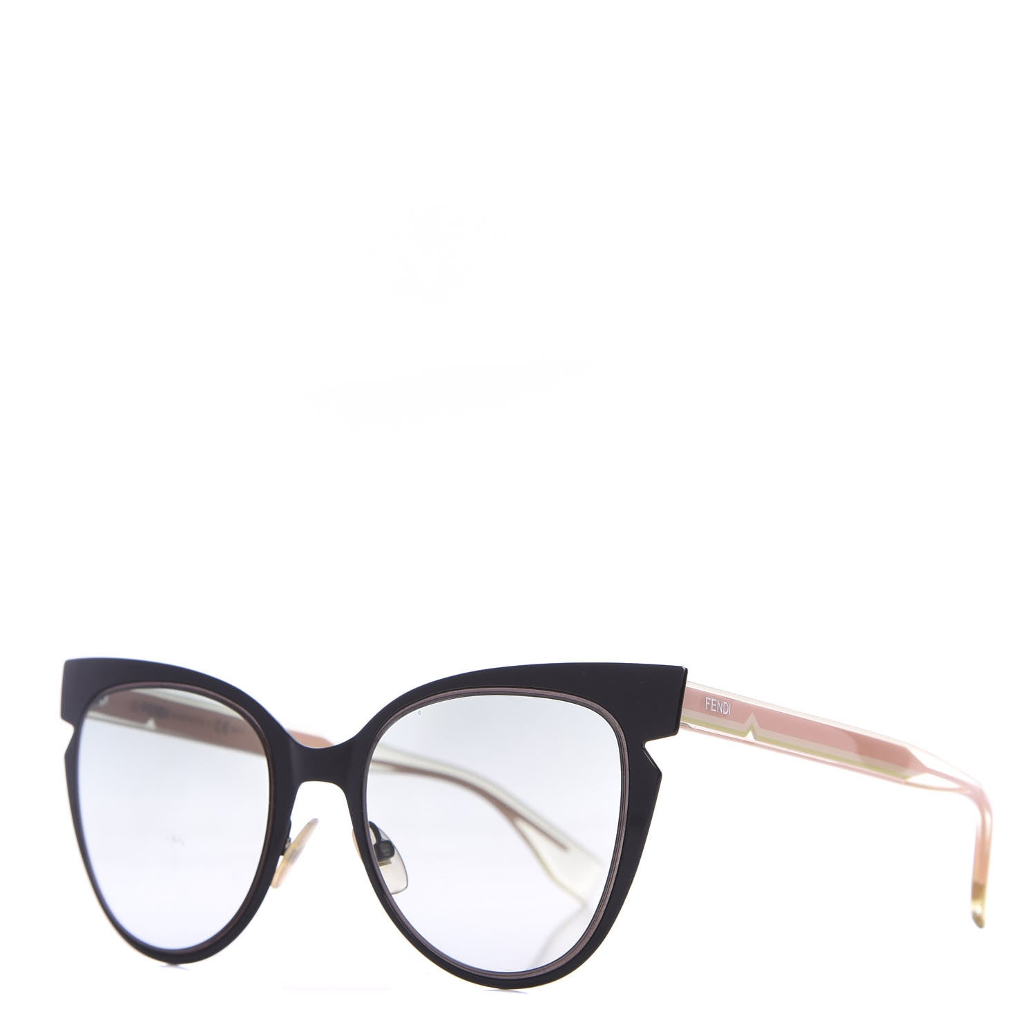 Fendi Cat Eye Lines Sunglasses FF 0133/S Black 1 of 7