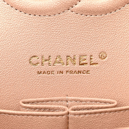 Chanel Iridescent Calfskin Quilted Medium Double Flap Beige 6 of 11