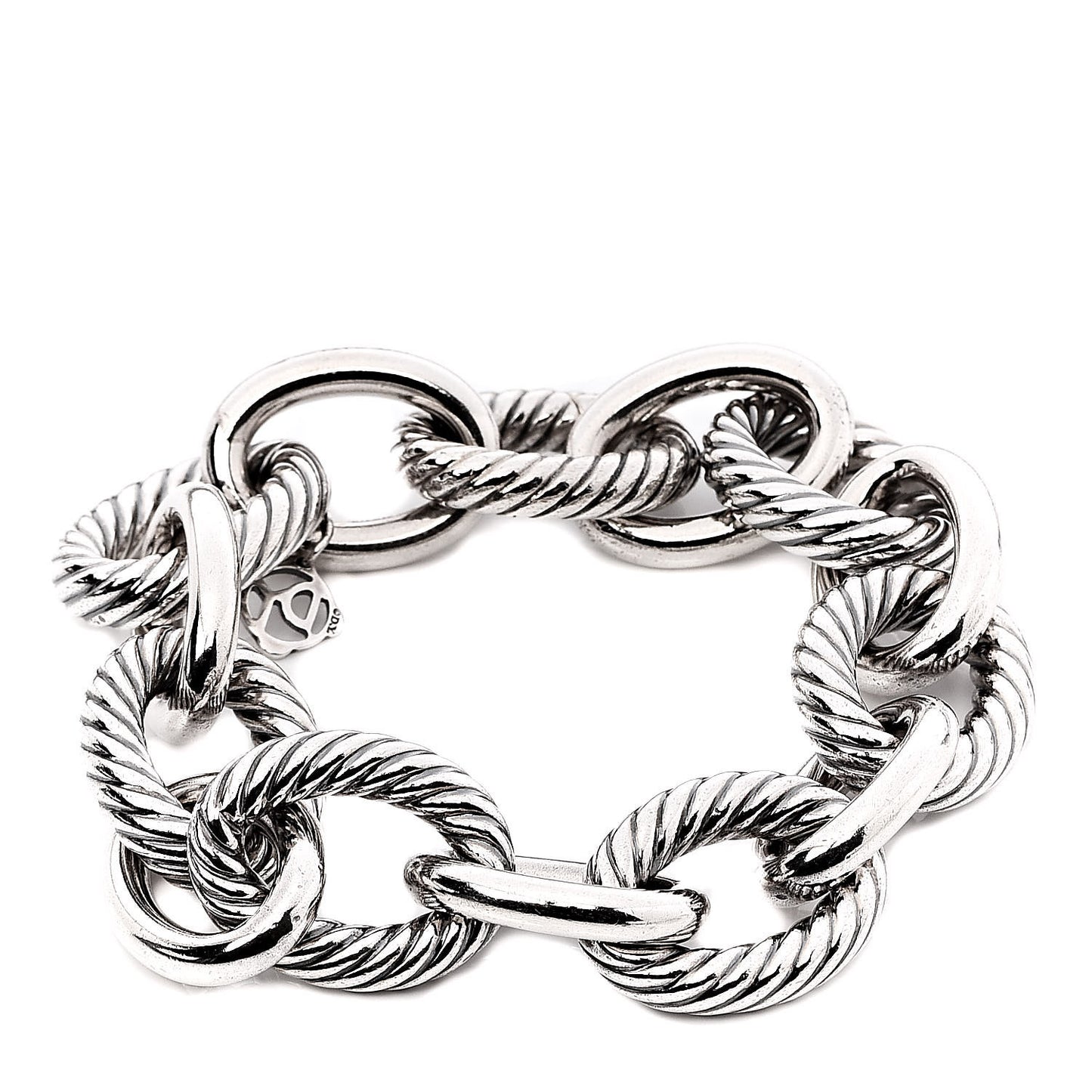Sterling Silver 17mm Extra Large Oval Link Bracelet