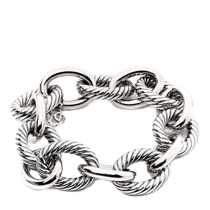 David Yurman Sterling Silver 17mm Extra Large Oval Link Bracelet 1 of 4