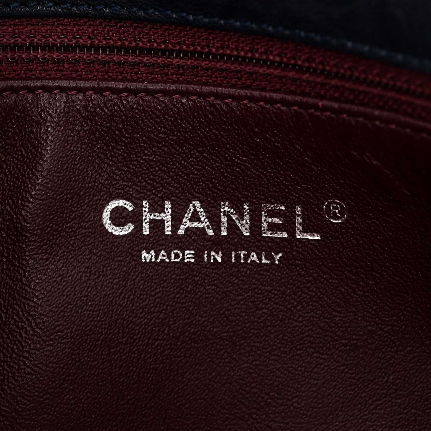 Washed Lambskin Studded Metal Beauty Flap Navy