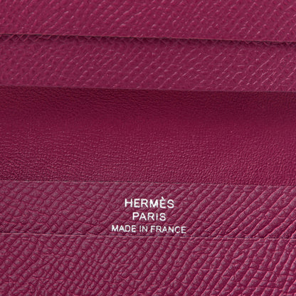 Hermes Epsom Bearn Card Holder Wallet Rose Pourpre 6 of 6