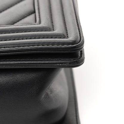 Chanel Lambskin Chevron Quilted Medium Boy Flap Black 22 of 29