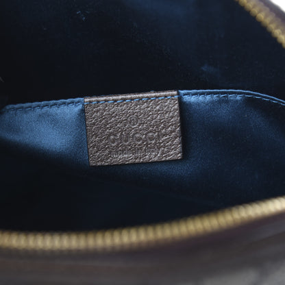 Gucci GG Supreme Monogram Textured Dollar Calfskin Web Small Ophidia Dome Shoulder Bag Beige Ebony New Acero 5 of 9