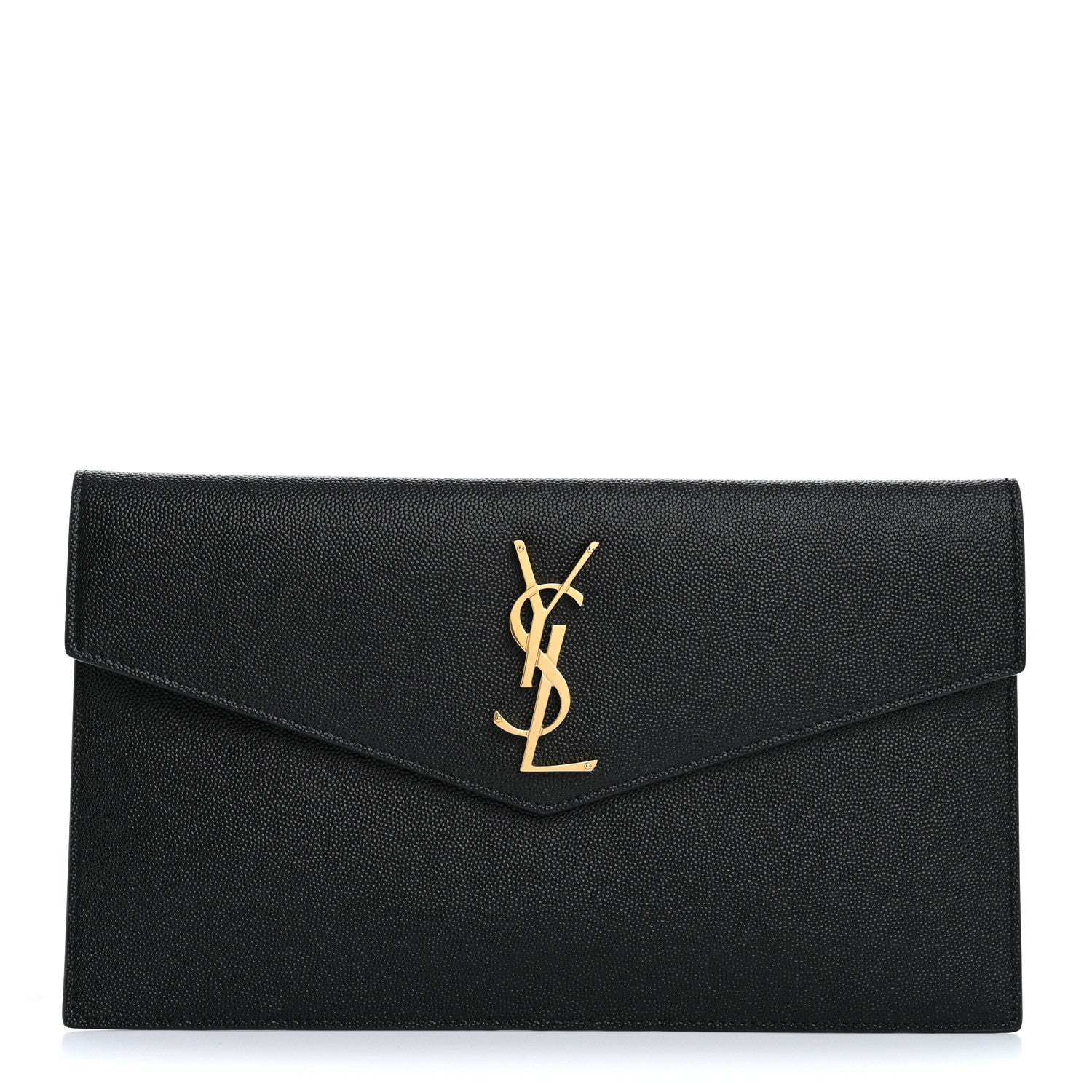 Saint Laurent Grain De Poudre Uptown Pouch Black 1 of 8