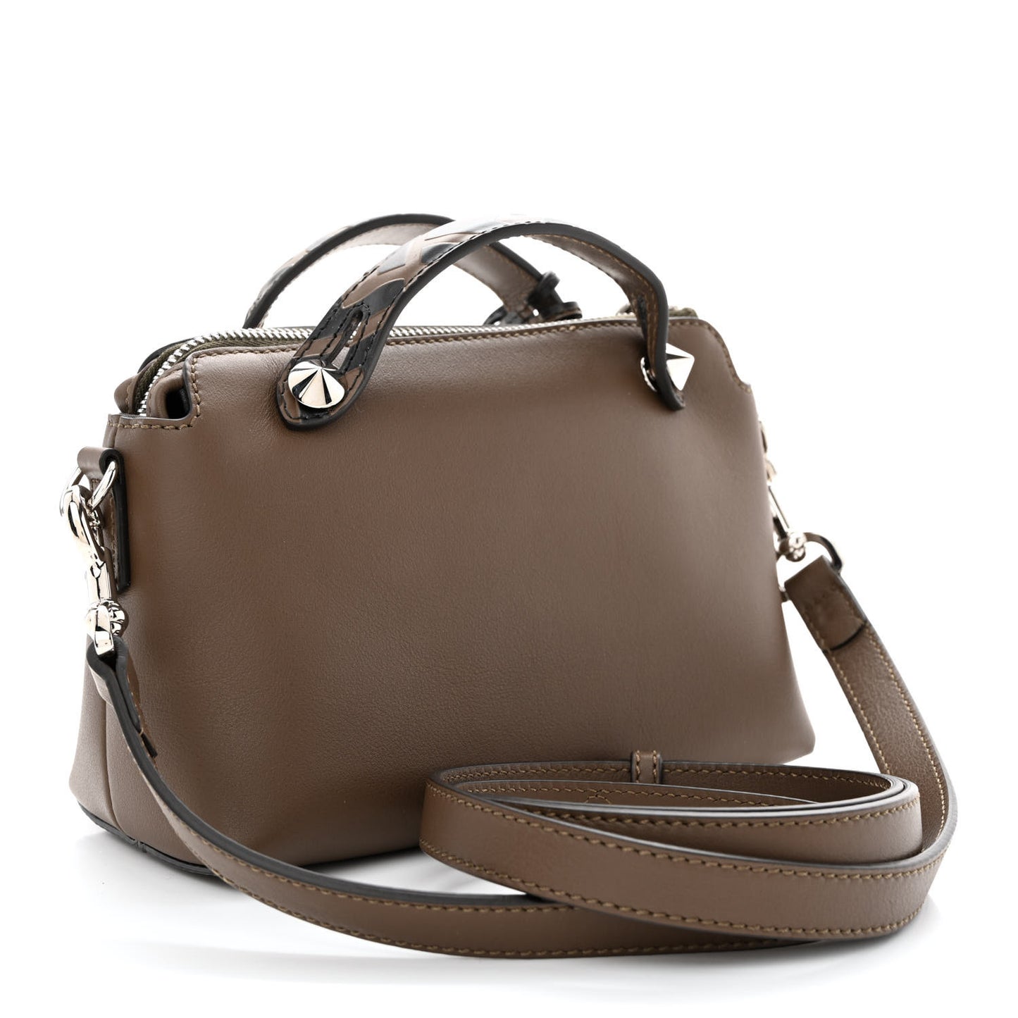 Vitello Dolce Bi-Color FF 1974 Embossed Mini By The Way Boston Bag Maya Black