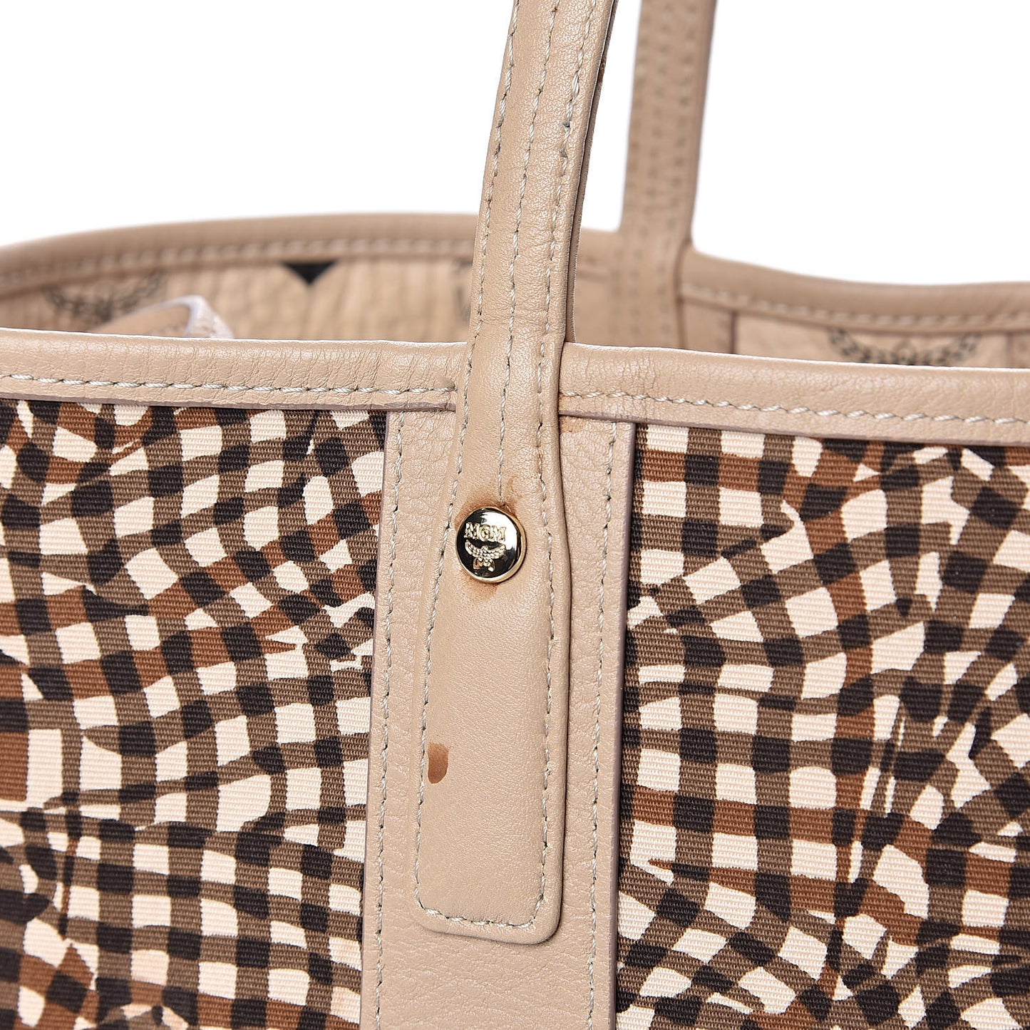Visetos Medium Liz Reversible Shopper Tote Beige